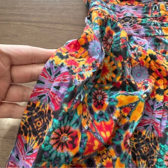 Band Of Gypsies Women’s Medium Kaleidoscope Floral Strapless Mini-Dress Pockets - Picture 5 of 12